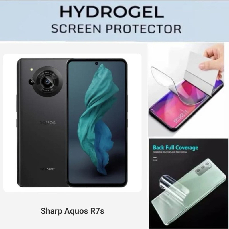 Anti Gores Hydrogel Sharp Aquos R7s Full Cover Depan Belakang Clear Matte Blue Pengganti Tempered Gl