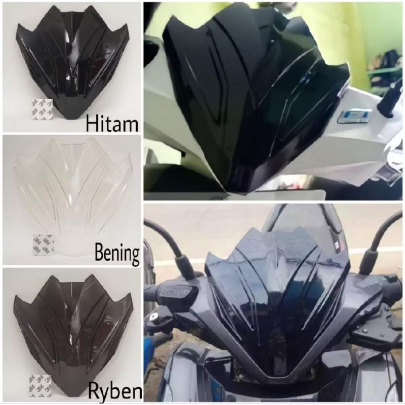 VISOR BEAT FI ESP INJEKSI 2016-2019 MODEL TRANSFORMERS WARNA RYBEN BENING HITAM