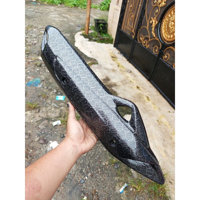 Tutup knalpot Nmax old carbon wtp HEXAGONAL