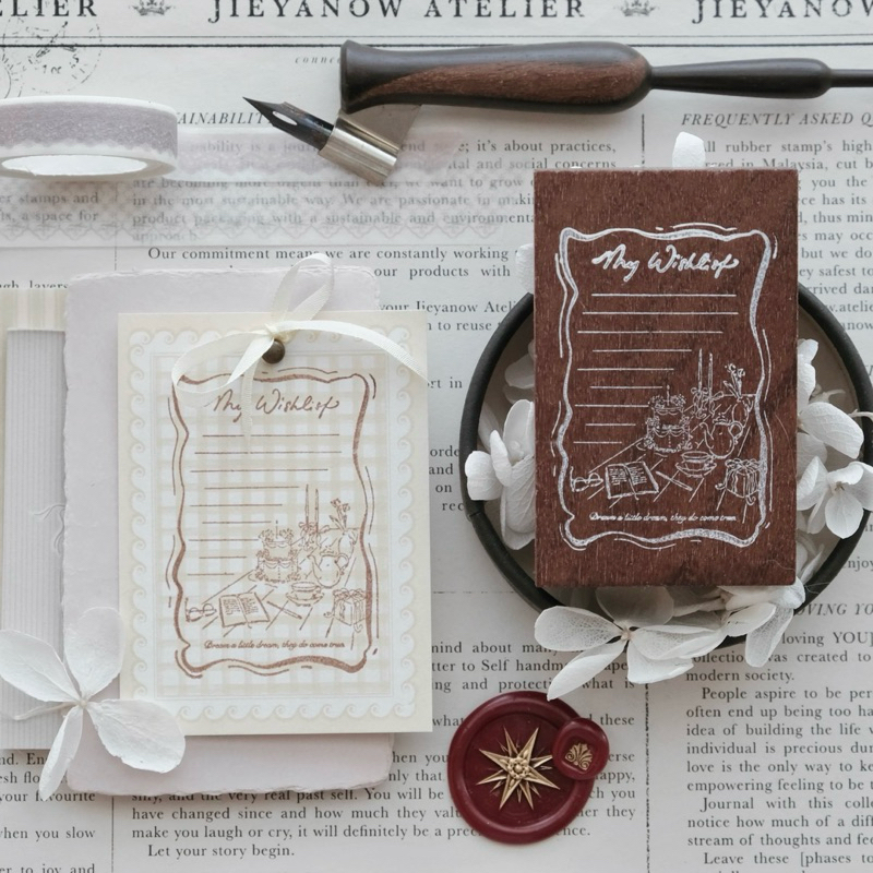 

Jieyanow Wishlist Rubber Stamp