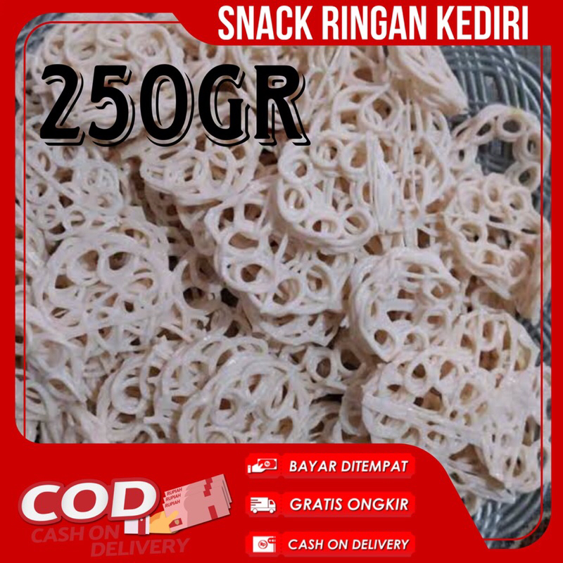 

kerupuk mawar 250gr mentah/ kerupuk uyel / kerupuk mawar termurah
