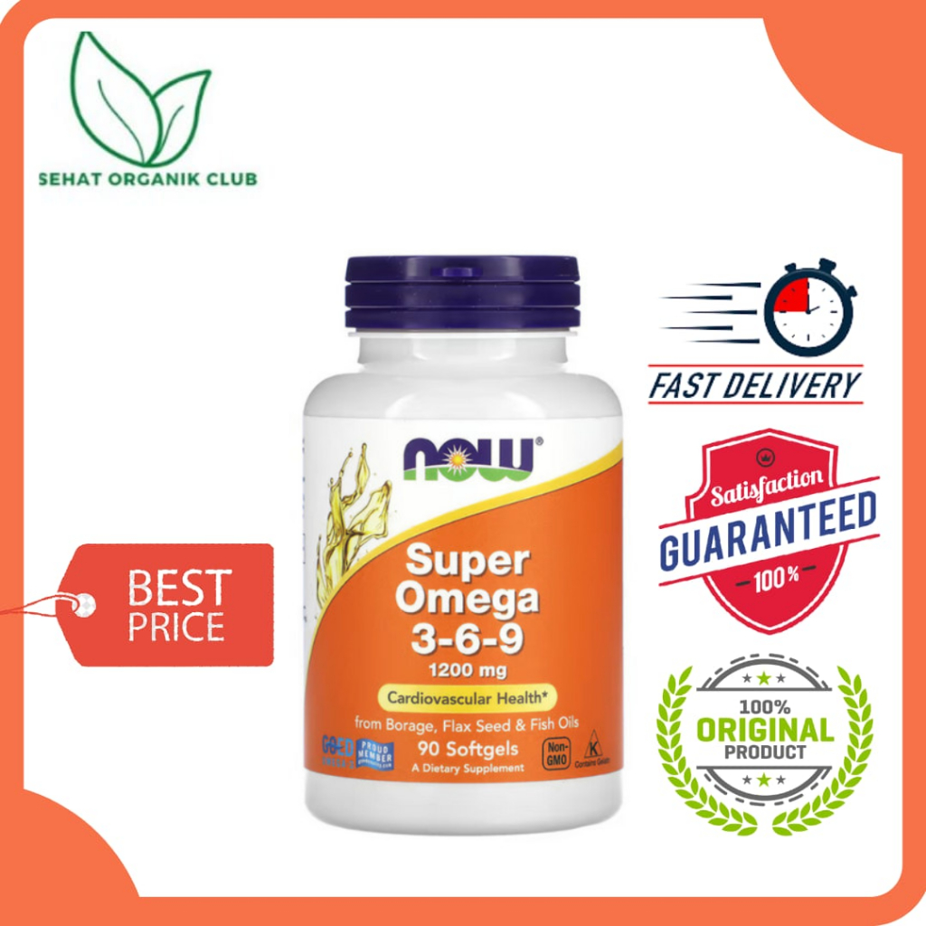 NOW Foods Super Omega 3-6-9 369 1200 mg 90 Softgels