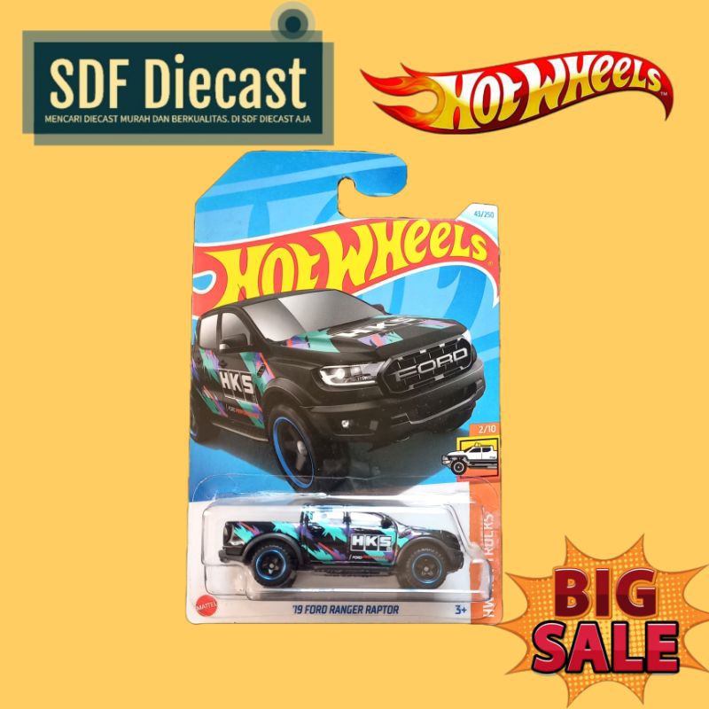 Ford Ranger RaptorHot Wheels 19 Ford Ranger Raptor HKS Black - HW HOT TRUCK