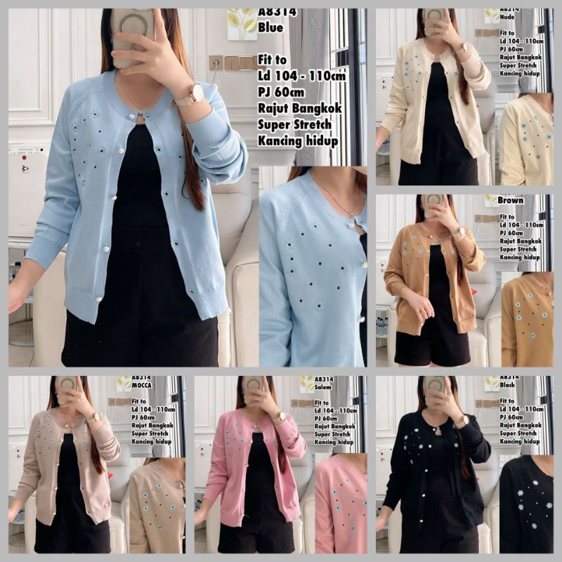 A8314-Woman Knit Cardy/Atasan rajut Bangkok wanita/Cardigan rajut Bangkok/Blouse rajut wanita