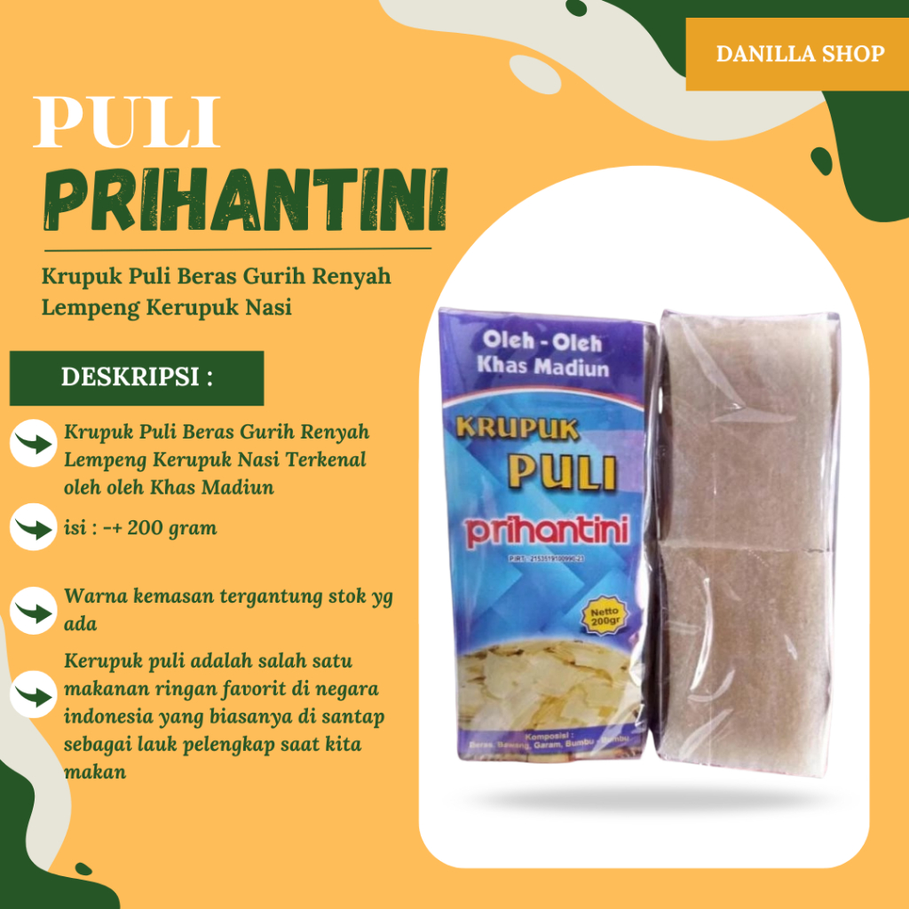 Krupuk Puli Beras Gurih Renyah Lempeng Kerupuk Nasi Premium