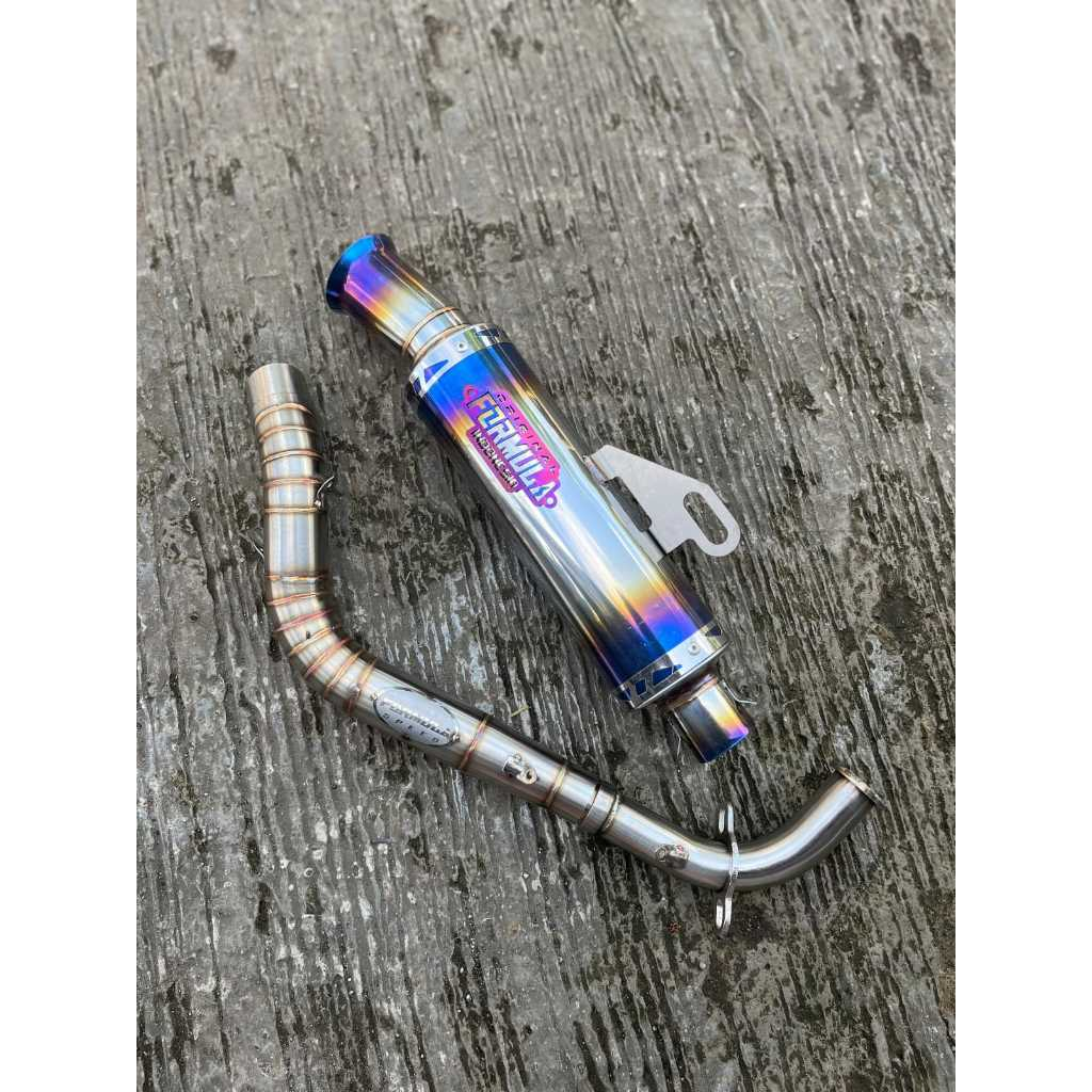 Knalpot Racing Fullset Non Samlong Blue Series Original Formula Speed For Vario New Aerox Old Aerox.