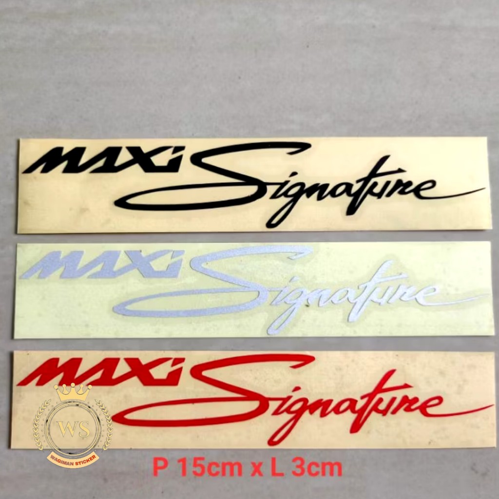 Stiker Cutting Maxi Signature Aerox,Lexi,Nmax,Xmax,Yamaha/Sticker Maxi Signature Nmax