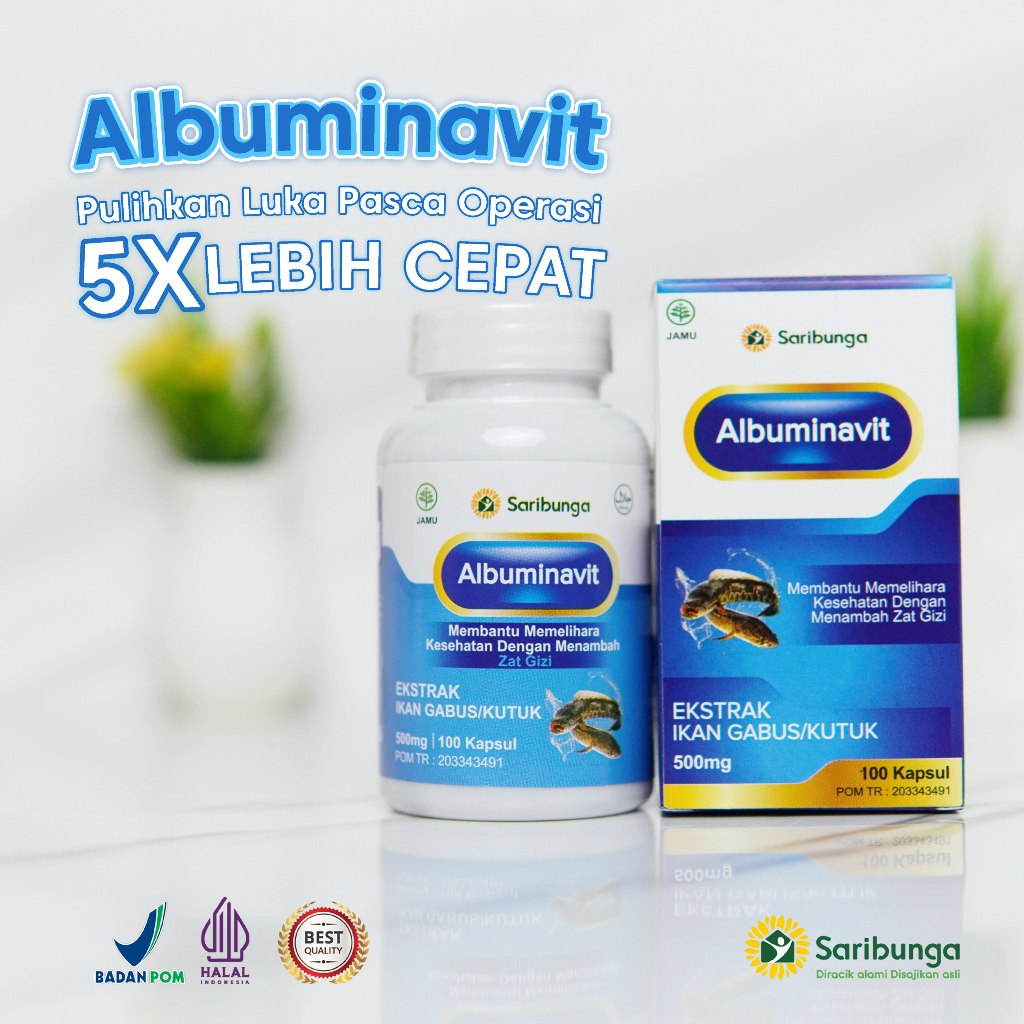 ALBUMIN VIT Kapsul Ikan Kutuk Mempercepat Proses Penyembuhan Luka Pasca Operasi Caesar & Normal