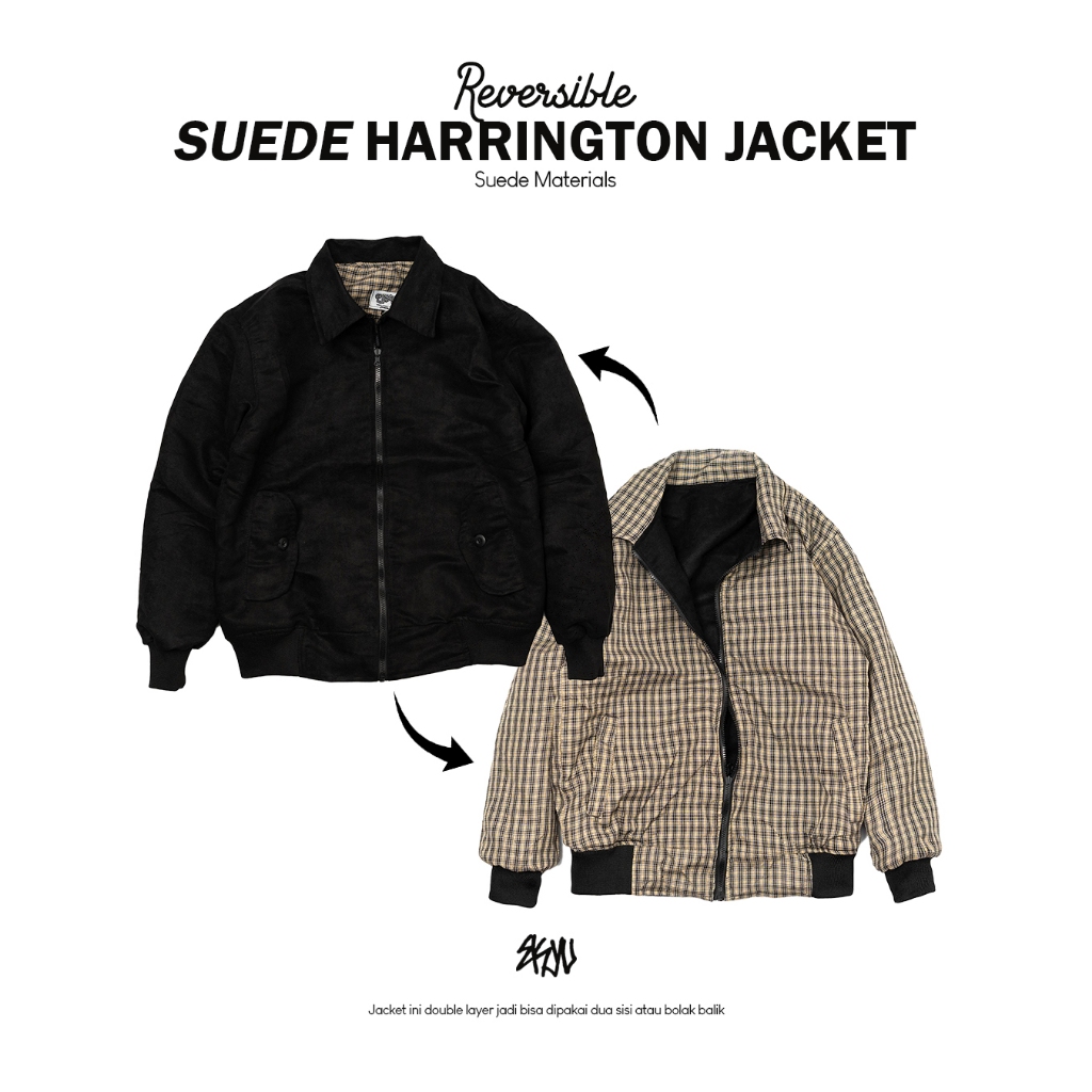 EKYU ID - Suede Harrington Reversible Jacket bomber