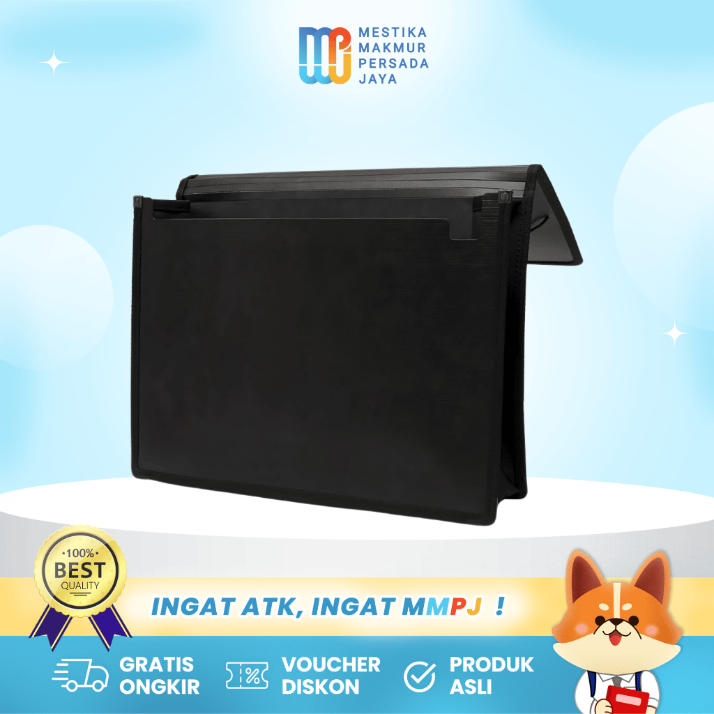 

Bantex Document Wallet PP Tempat Dokumen / Berkas - A4 Black 361010