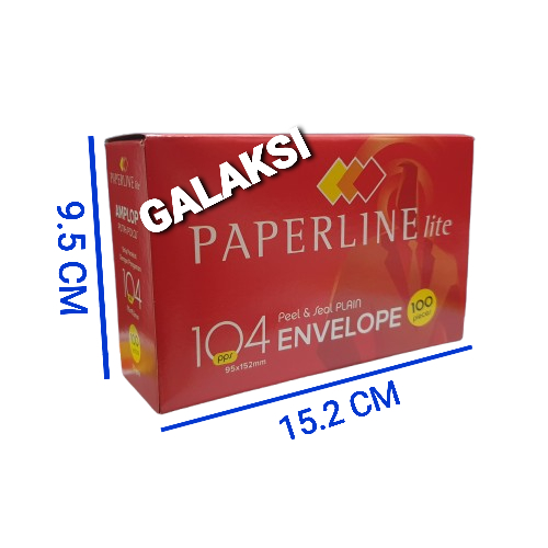 

[ MERAH ] AMPLOP 104 PAPERLINE LITE 70 GSM ( 9.5 x 15.2 CM )