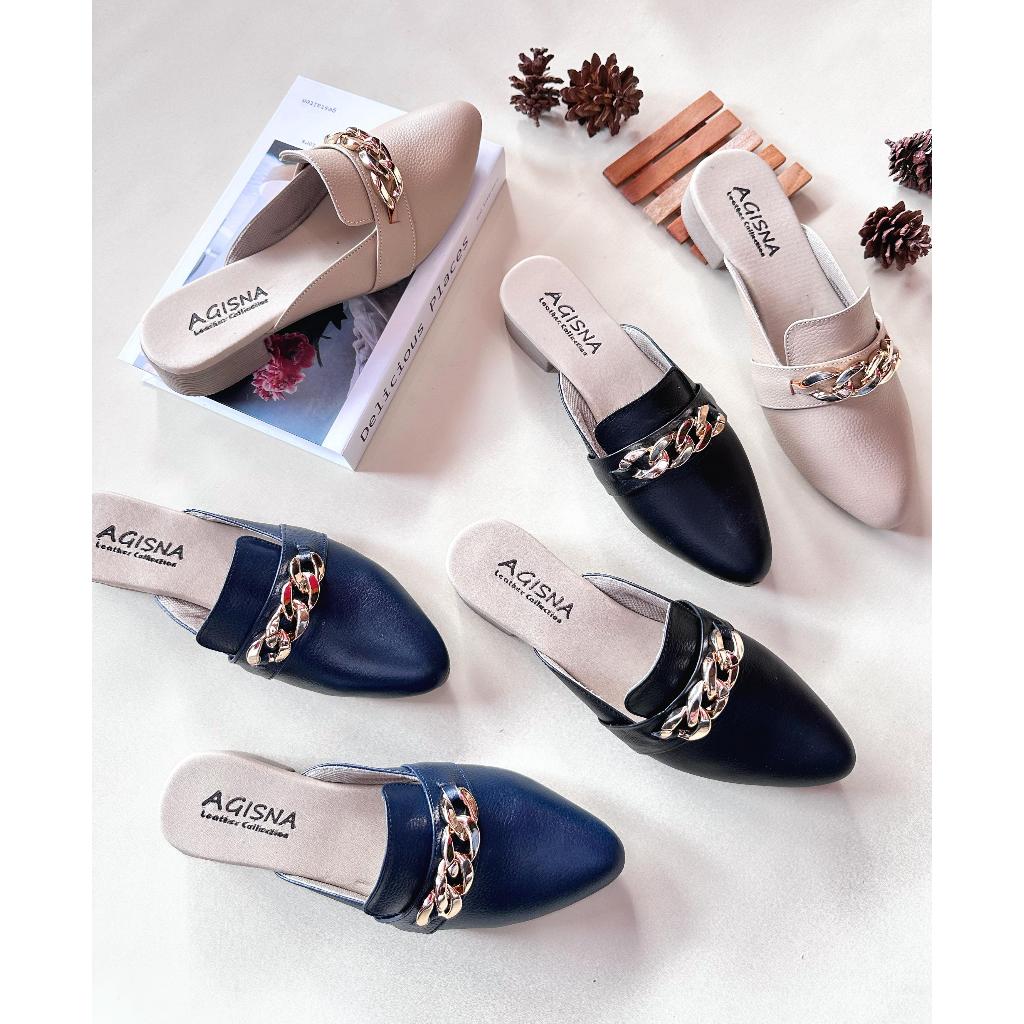 SANDAL WANITA KULIT ASLI SANDAL TUTONG HAK 3CM