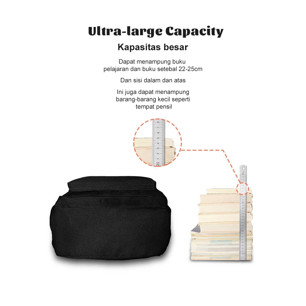 Premium Tas Sekolah Siswa Tas Ransel Sekolah Anak Perempuan Sd Smp Sma Cowok Cewek Besar Tas Sekolah