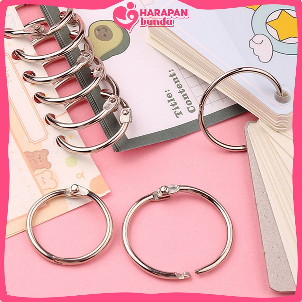 

Ring Buka Tutup Binder Scrapbook Portabel / Ring Bulat Pengait Buat Tas Buku Sampel Stationery Serbaguna Harapan Bunda A122