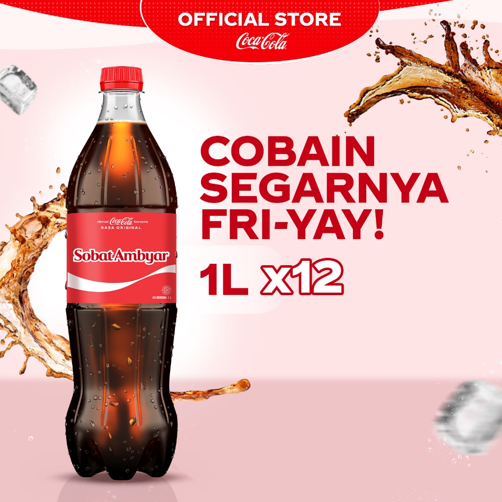

Coca-Cola Minuman Soda Original - Botol 1L x 12pcs