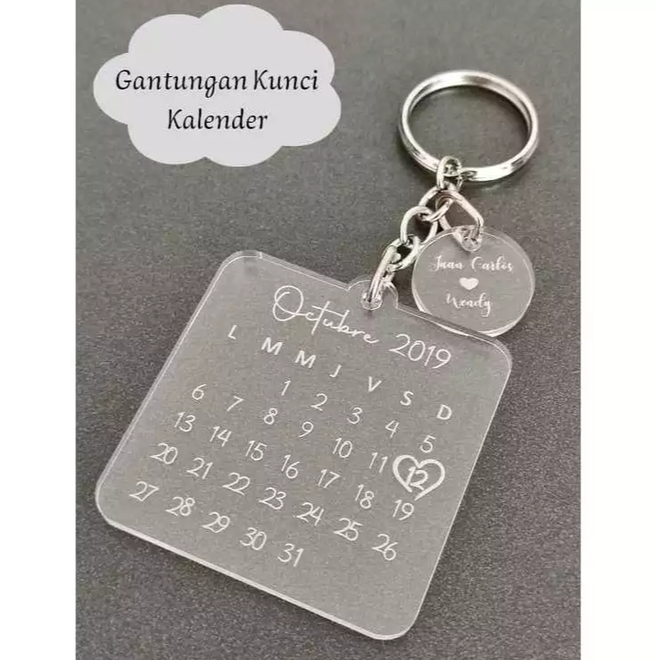 

Gantungan Kunci Kalender Akrilik / Souvenir Murah