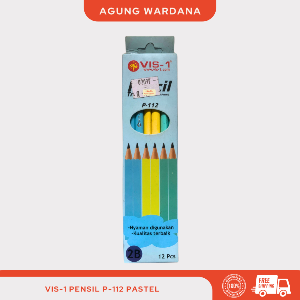 

VIS-1 PENSIL 2B P-112 PASTEL ISI 12 PCS