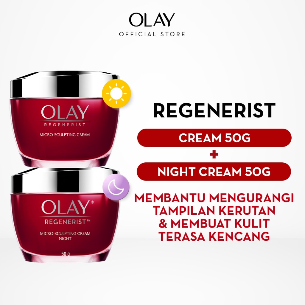 Olay Regenerist Micro-Sculpting Cream Niacinamide Antiaging - Paket Skincare 50Gr