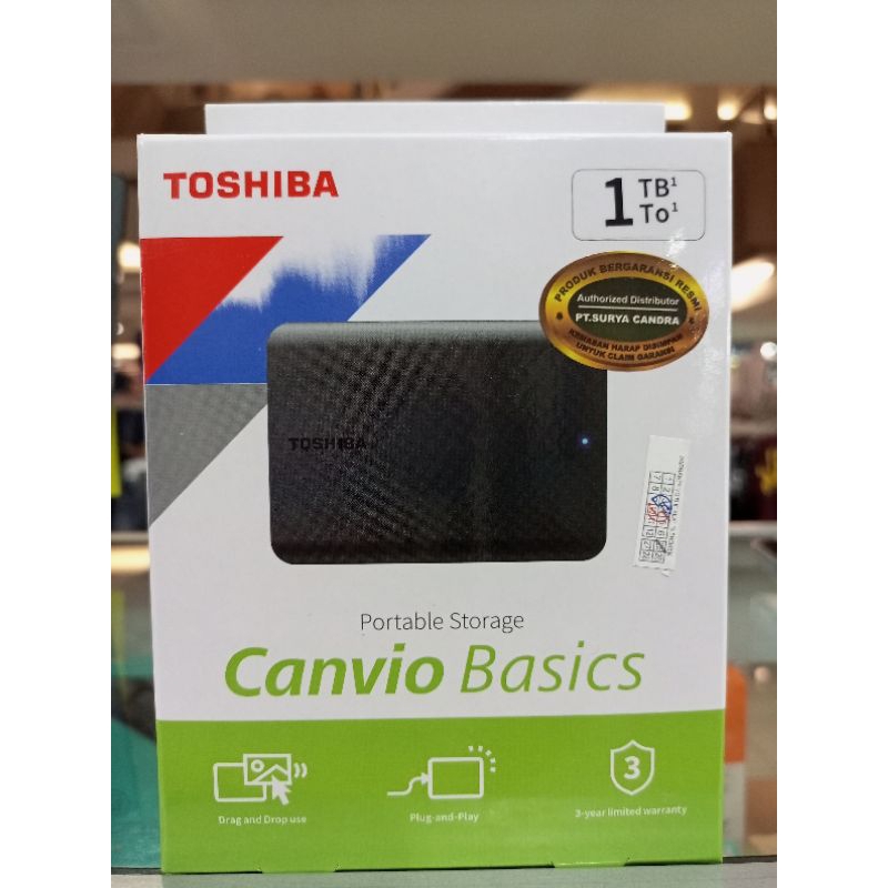 HARDISK EXTERNAL TOSHIBA 1TB