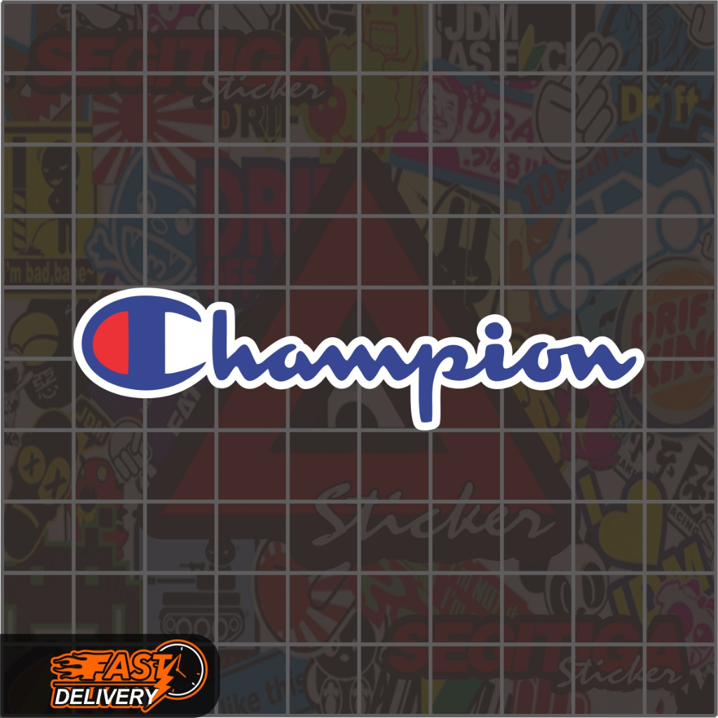 

Sticker Brand Champion Ukuran 8 x 2 Cm