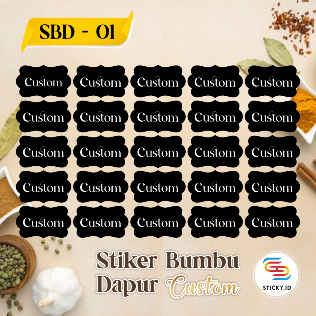 

STIKER LABEL BUMBU DAPUR WATERPROOF - STIKER TOPLES HAMPERS, STIKER LABEL OLSHOP CUSTOM MURAH
