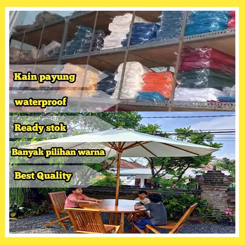 kain tenda payung cafe taman outdoor kain waterprof kain meja payung