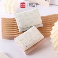 Miniso Bear Rabbit All Print Short Wallet / dompet wanita