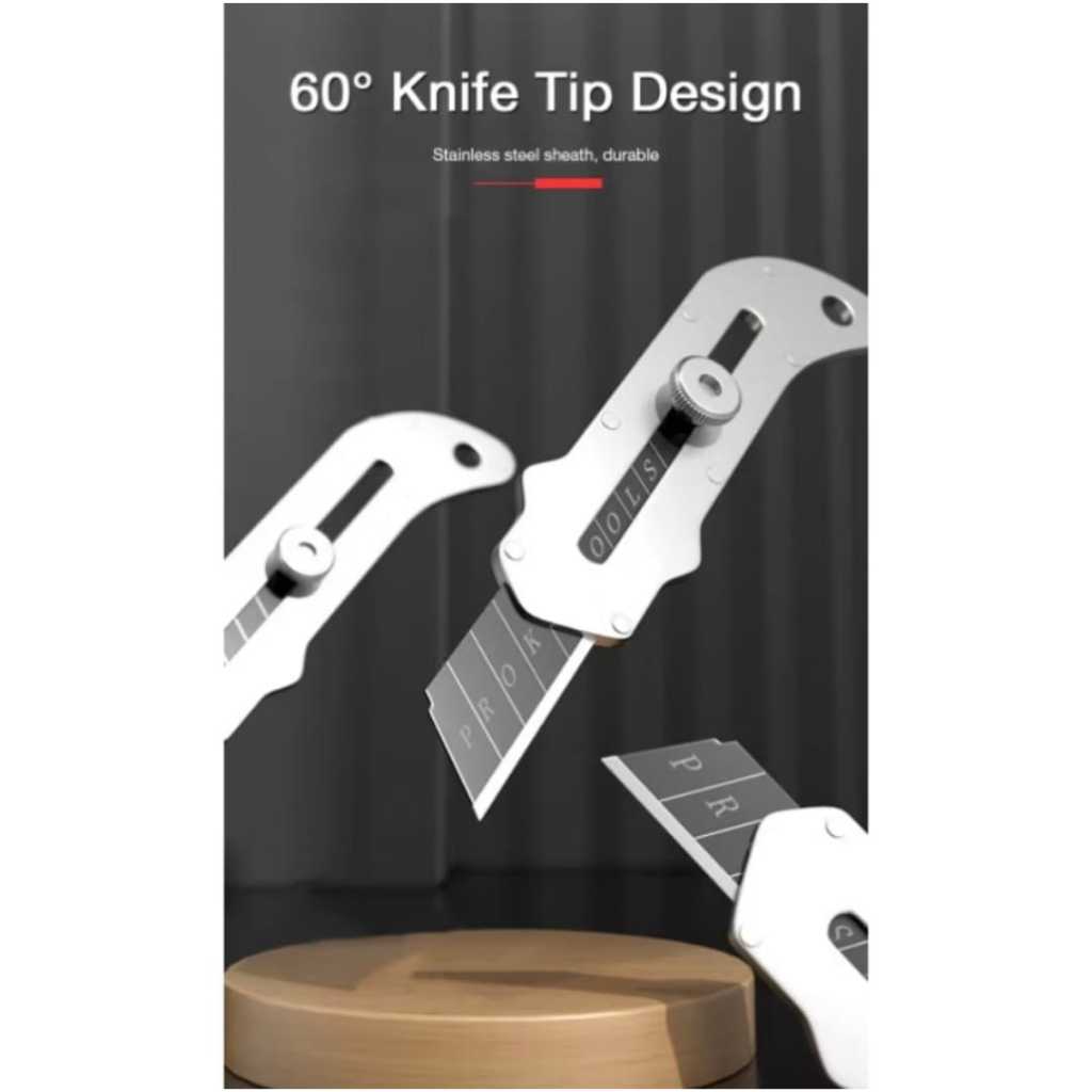 

Pisau Cutter Stainless Steel Baja Anti Karat / Pisau Multifungsi Pemotong Serbaguna