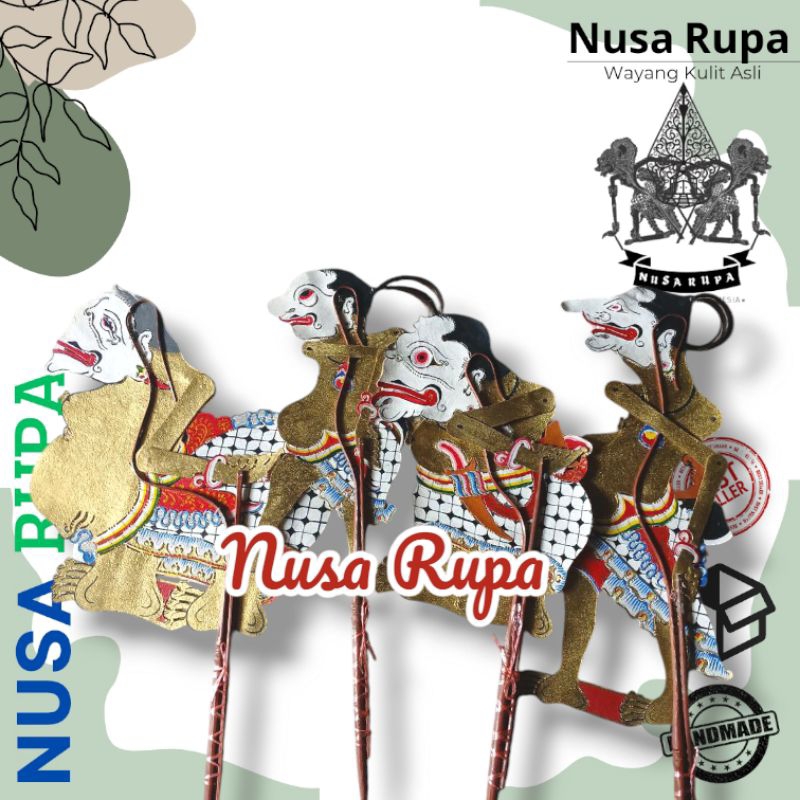 WAYANG kulit ASLI SATU SET PUNOKAWAN
