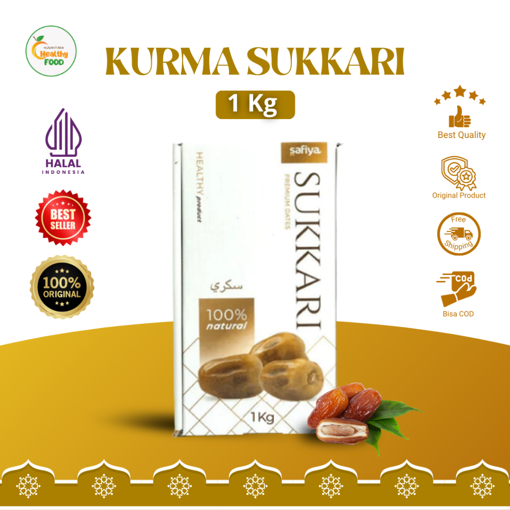 

Kurma Sukari 1 Kg Sukkari King Dates Original