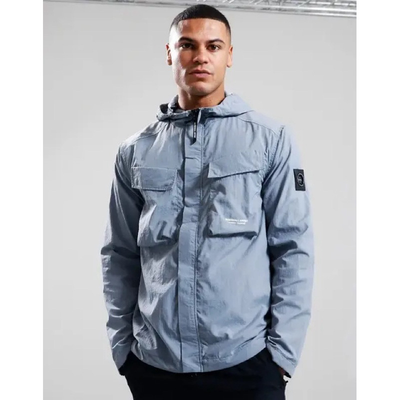 Marshal Artist Hooded Jacket Blue