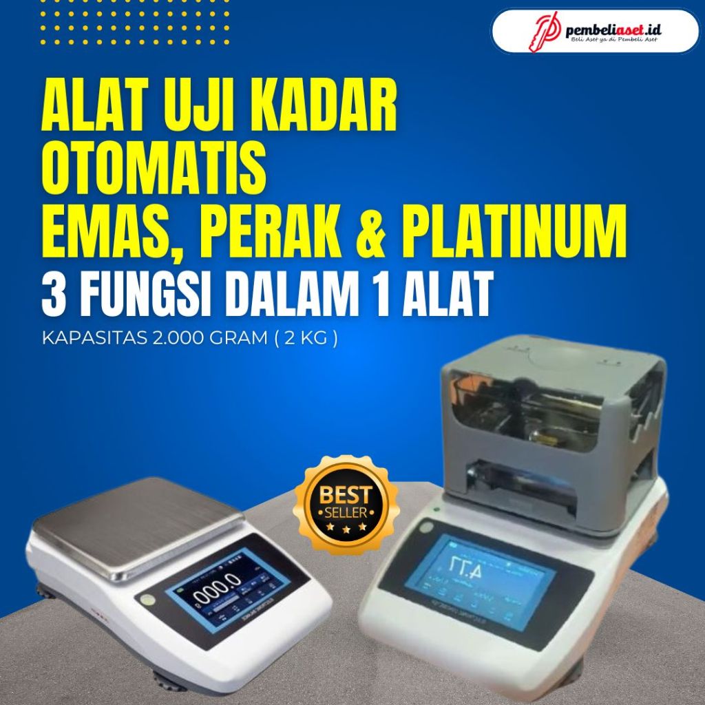 Timbangan Emas, Perak & Platinum Digital Kapasitas 2 Kg Bergaransi - Alat Uji Kadar Emas Otomatis