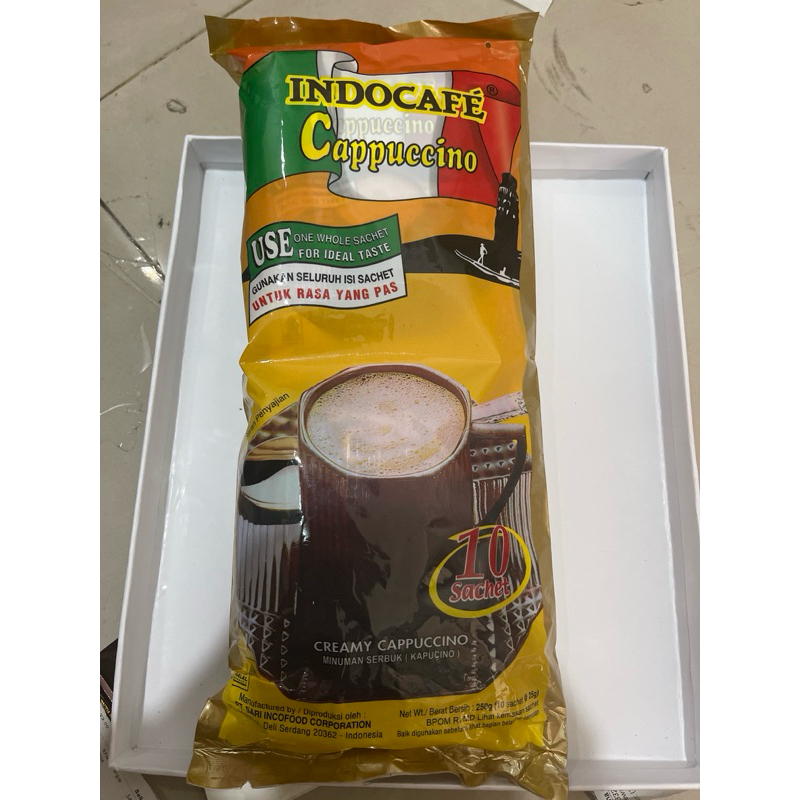 

indocafe capucinno minuman serbuk cappucino (1 renceng 10 sachet) sembako