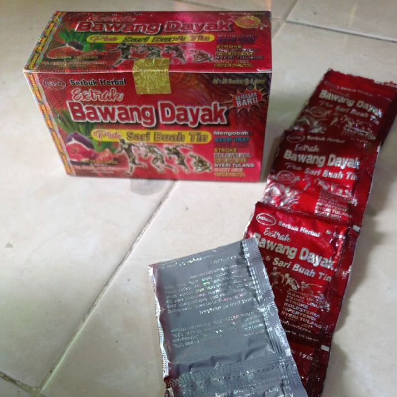 

jamu bawang dayak serbuk dus merah original30sct