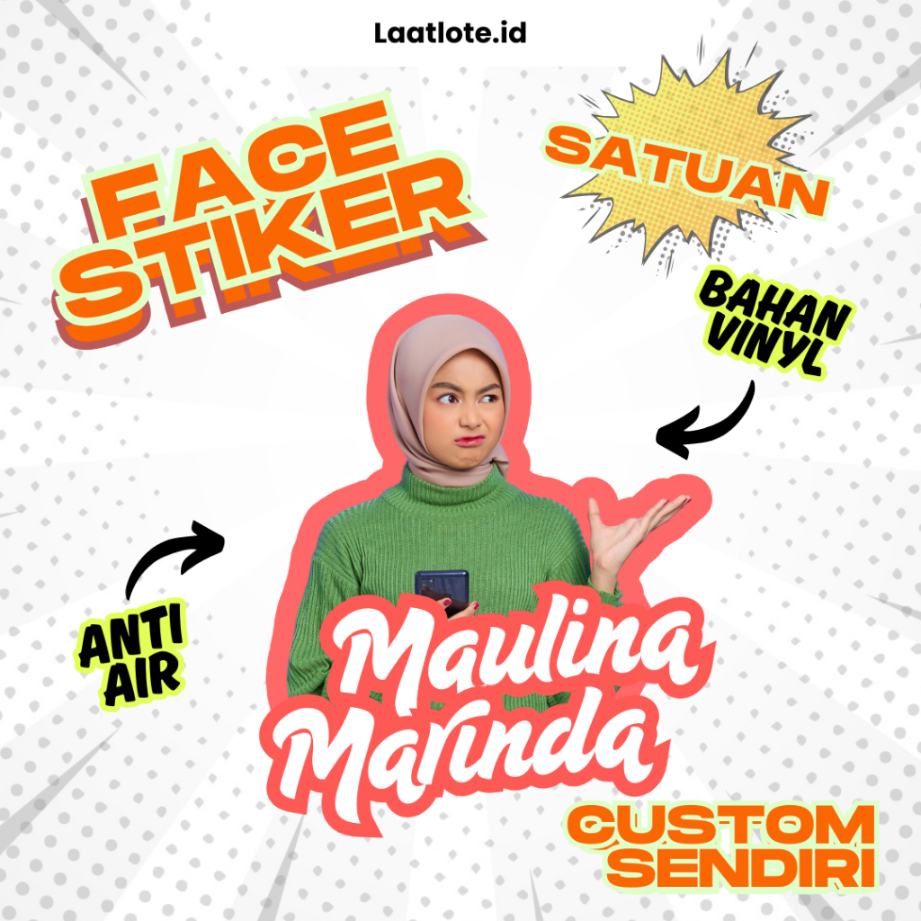 

Sticker Custom Nama Foto 1pc - Free Desain - Bahan Vinyl Premium - Cocok untuk Laptop/Helm/HP