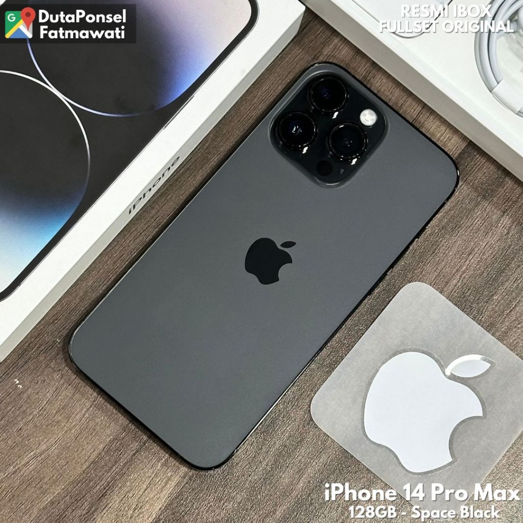 IPHONE 14 PRO MAX 128GB RESMI IBOX SPACE BLACK BH 88% LIKENEW