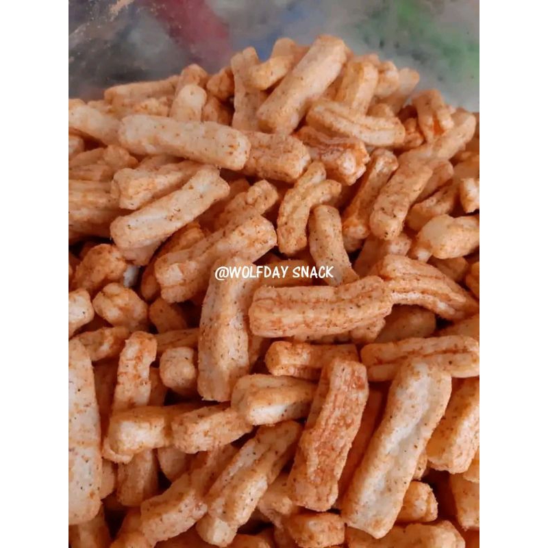 

KRUPUK EBI PEDAS Cemilan pedas snack ringan pedas renyah