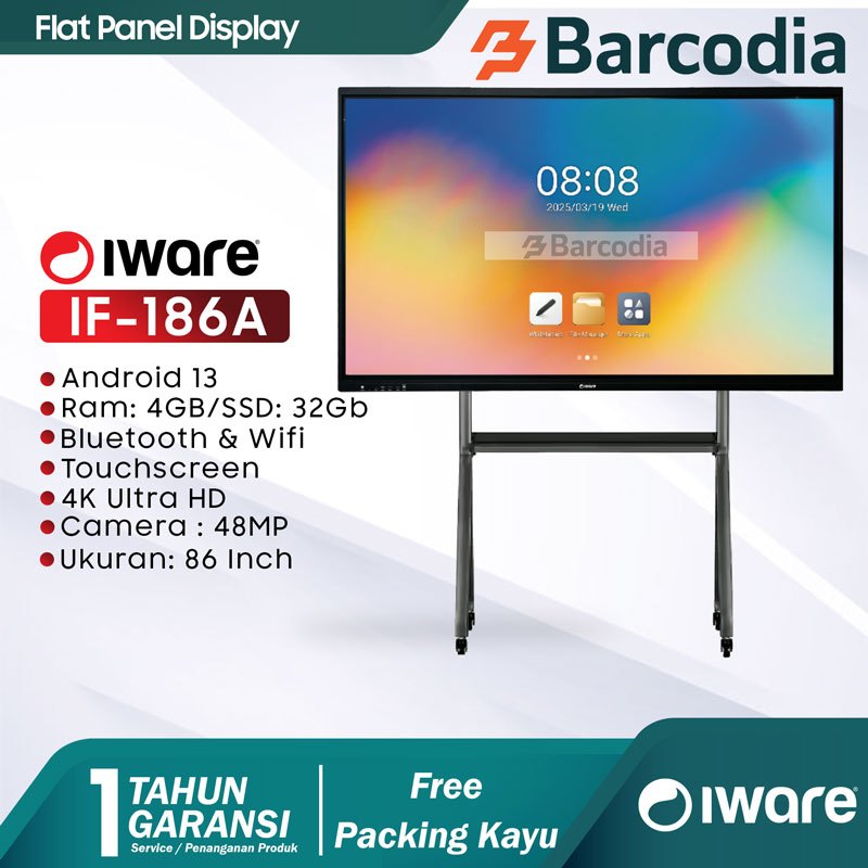 BARCODIA Iware Interactive Flat Panel Display Type IF-186A 86 INCH