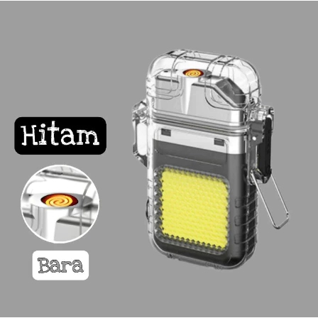 [ Kinmashop ] USB Elektrik Type C LED 3 Mode Lampu Senter Mini Tahan Air Pemantik Rokok Anti Angin U