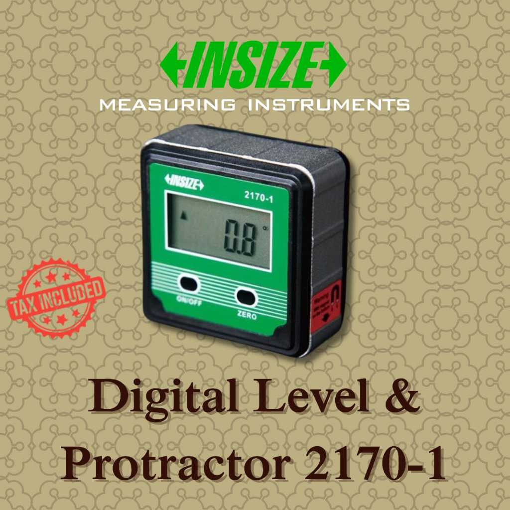 Pengukur Kemiringan digital Merk Insize || Insize Digital Level And Protractor Range 4 x 90 Degree 2