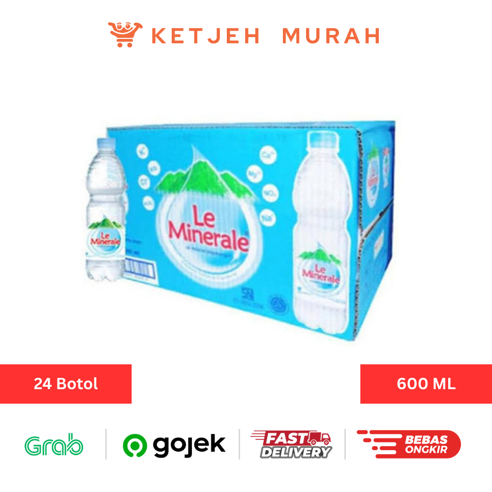 

Le Minerale Air Mineral Botol 600 ML 1 Dus isi 24 Botol