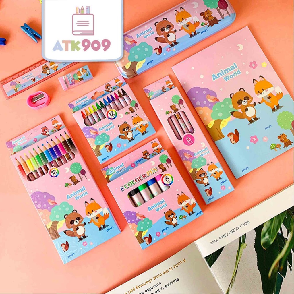 

ATK909 Stationary Set Big Peralatan Sekolah Anak Alat Tulis Set Perlengkapan Sekolah Anak Kado Ulang Tahun Anak