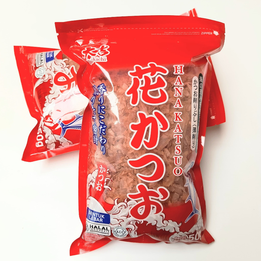 

JAVA SUPUR FOOD DAIKICHI Ikan Cakalang Asap Serut 50gr Topping Takoyaki Halal Sehat