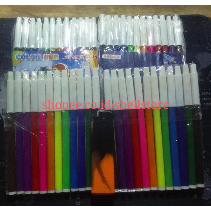 

Spidol 12 warna, 12 set warna, menggambar mewarnai