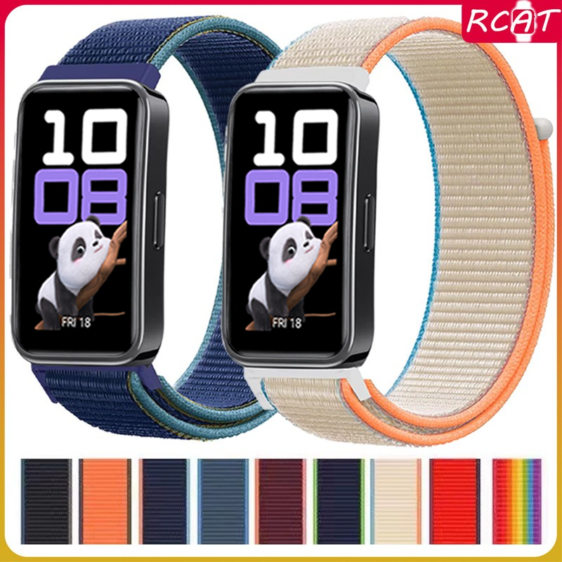 Nylon Loop Strap Huawei Band 10 9 8 7 Tali Replacement Huawei Band 8 Bahan Sport Nilon Loop Jam Tang