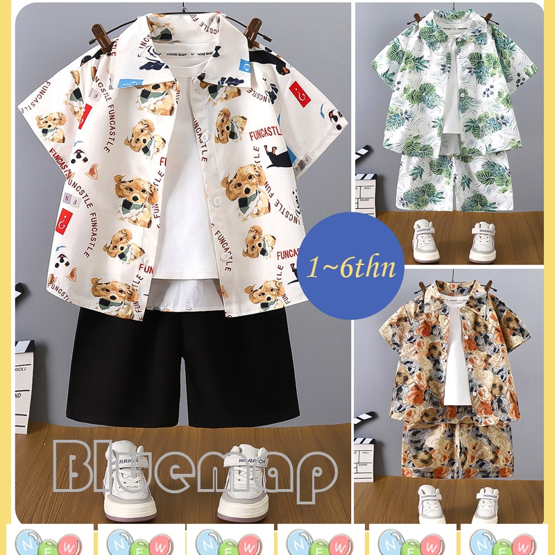 Cod Setelan Kemeja Anak/Baju Anak Laki Laki/Kemeja Anak Laki Laki/Baju Bayi/SET Kemeja Anak 0-5 Tahu