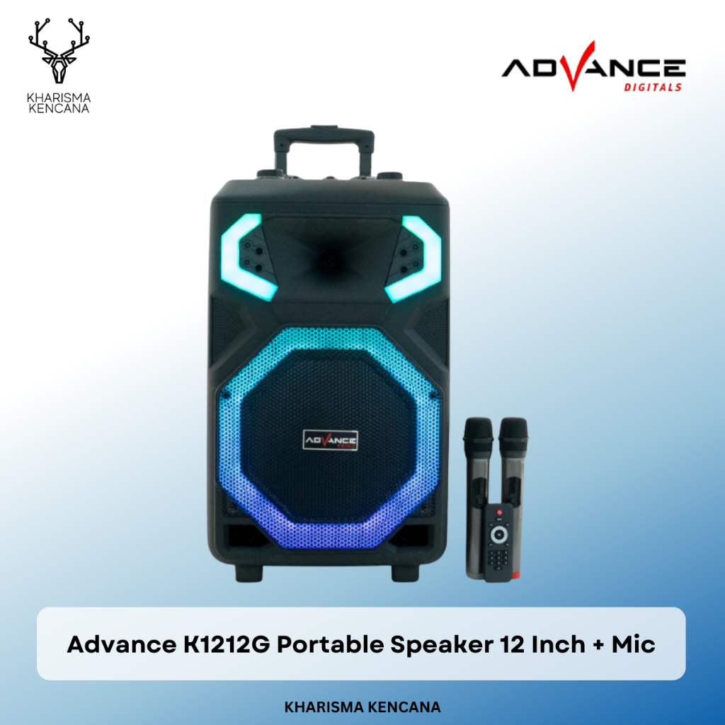 Advance K1212G Portable Speaker 12 Inch + Mic