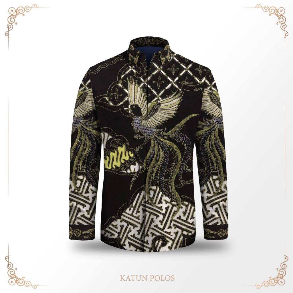 Batik pria dewasa lengan panjang formal bahan katun premium pola kemeja batik tulis exclusive motif 