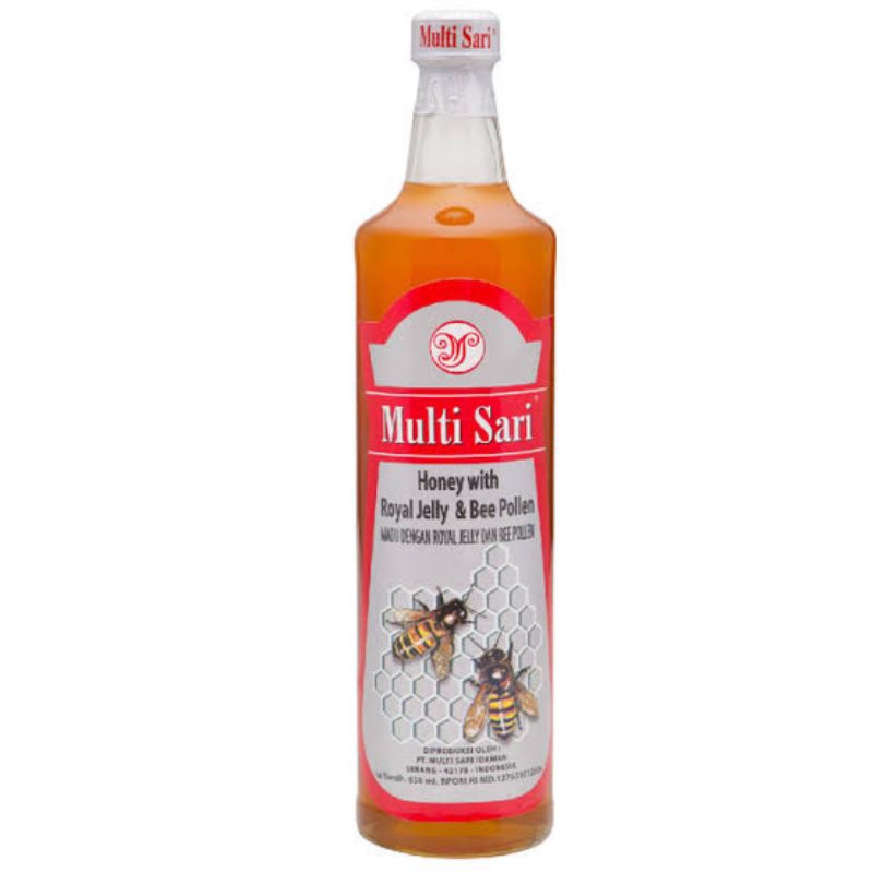 

Madu Multisari Honey Royal Jelly Bee Polen Botol 650 mL