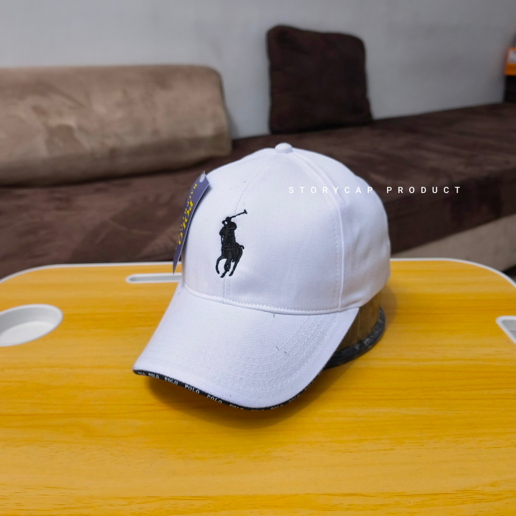TOPI BASEBALL DISTRO LOGO KUDA - TOPI BASEBALL PRIA WANITA WARNA PUTIH